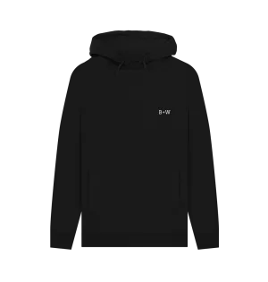 B W Chunky Hoodie (White Lettering)