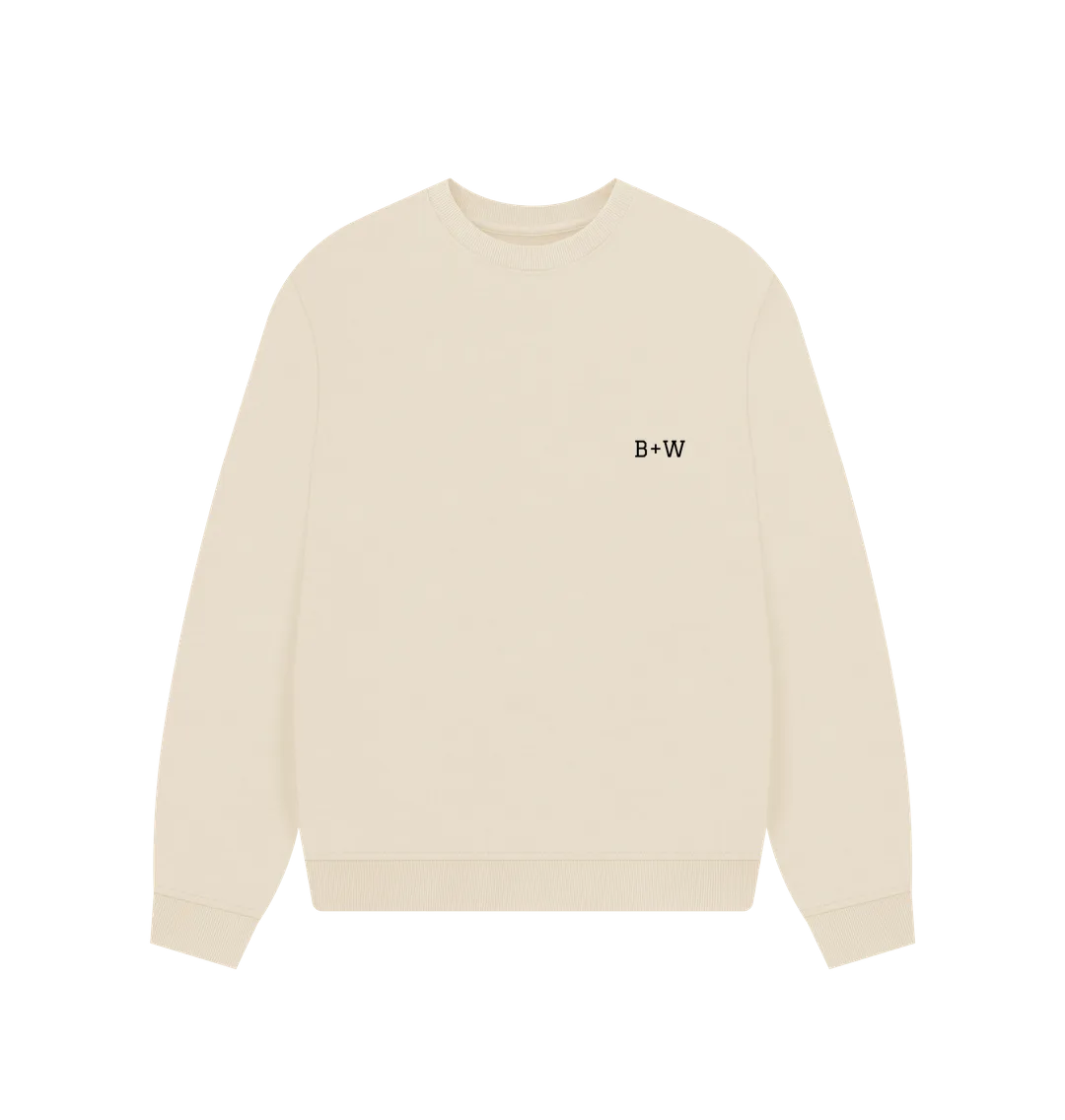 B W Oversized Sweatshirt (Womens)