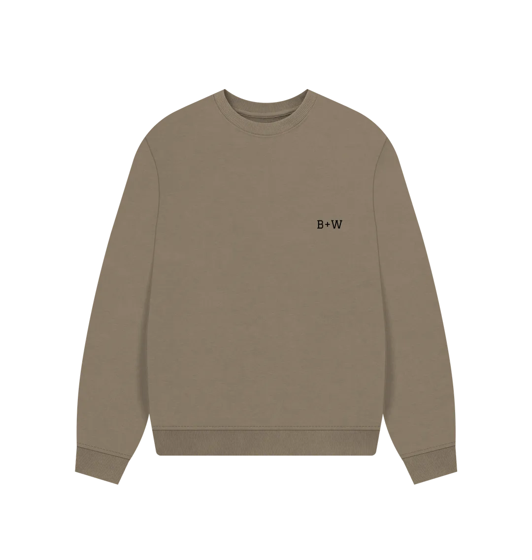 B W Oversized Sweatshirt (Womens)