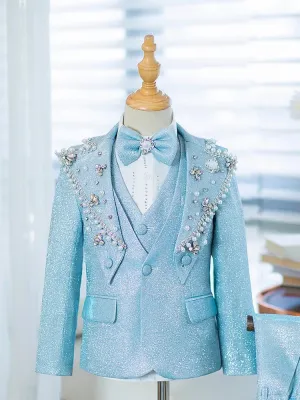 Baby Boy Suit Children's Piano Performance Evening Dress Blazers Sets Boys Suits For Weddings Traje De Niño Para Bautizo A3742