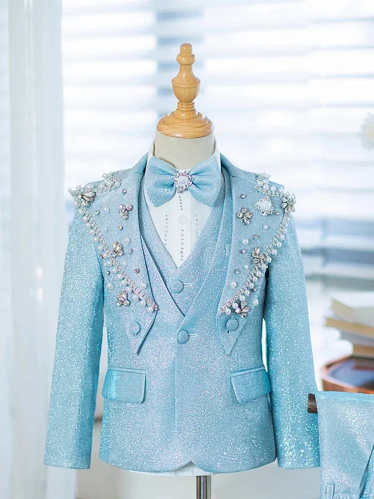 Baby Boy Suit Children's Piano Performance Evening Dress Blazers Sets Boys Suits For Weddings Traje De Niño Para Bautizo A3742