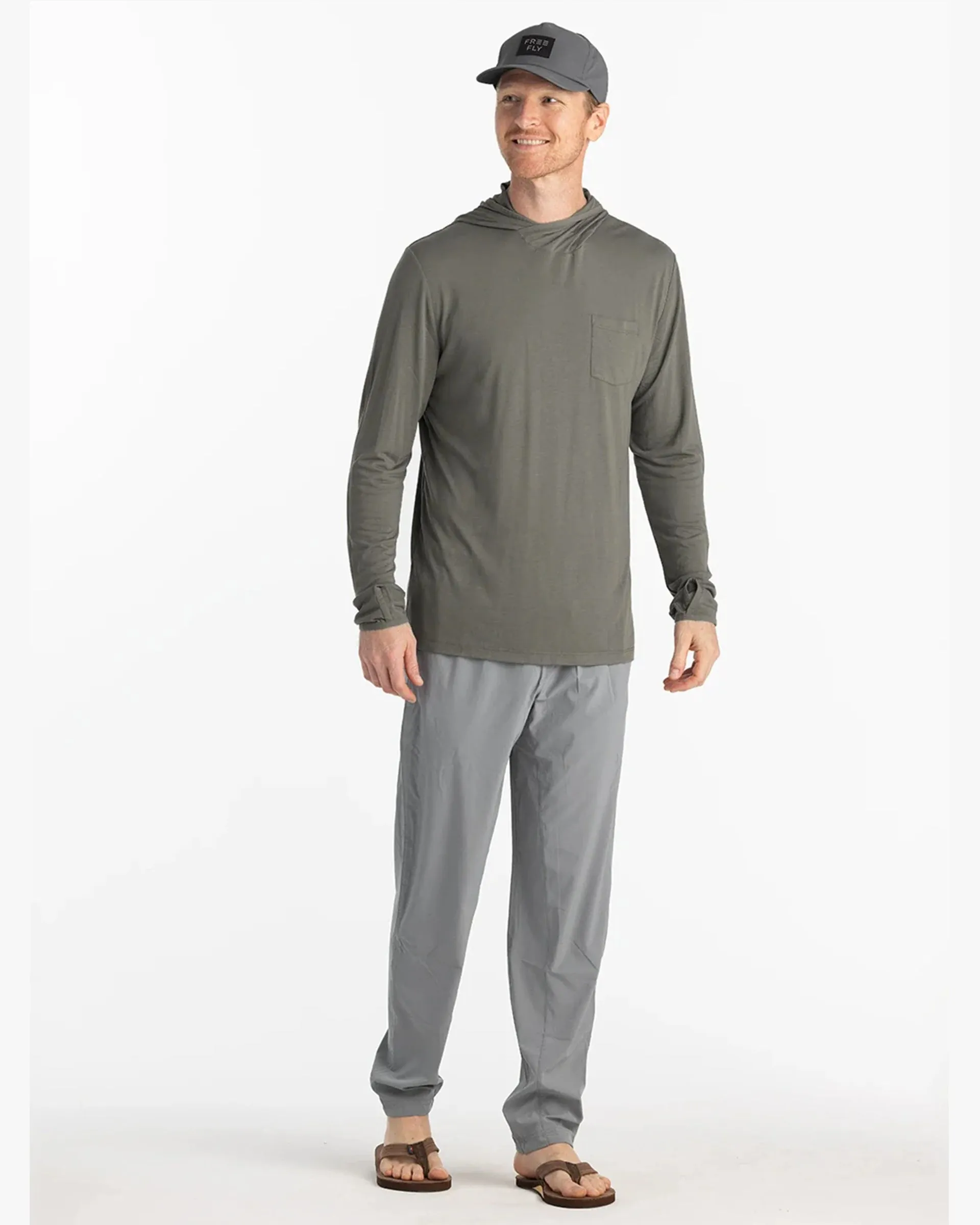 Bamboo Lightweight Hoodie - Fatigue