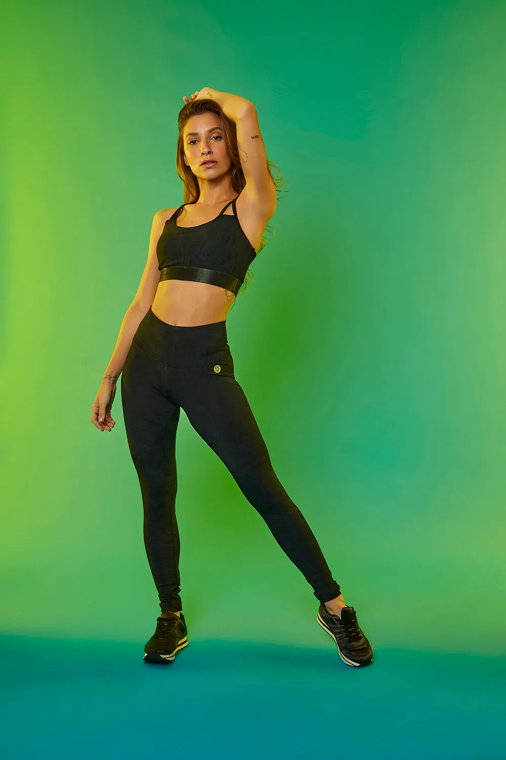 BASIC OVERTONE TIGHT LEGGINGS - BLACK