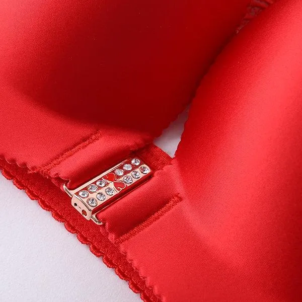 Beautiful Butterfly Back Wireless Front Closure Push Up Bras