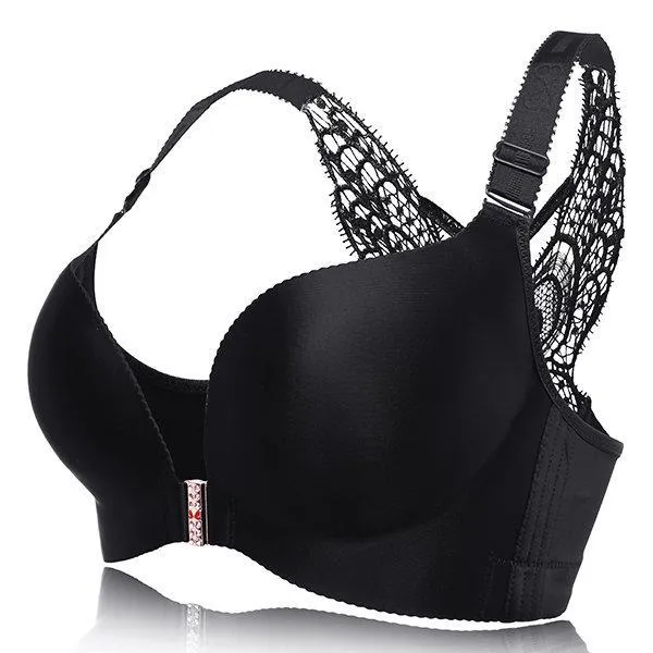 Beautiful Butterfly Back Wireless Front Closure Push Up Bras
