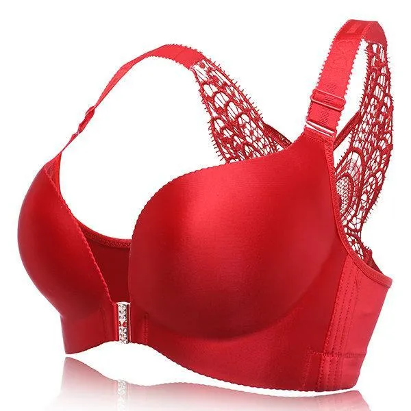 Beautiful Butterfly Back Wireless Front Closure Push Up Bras