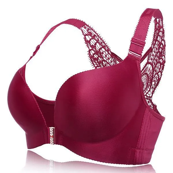 Beautiful Butterfly Back Wireless Front Closure Push Up Bras