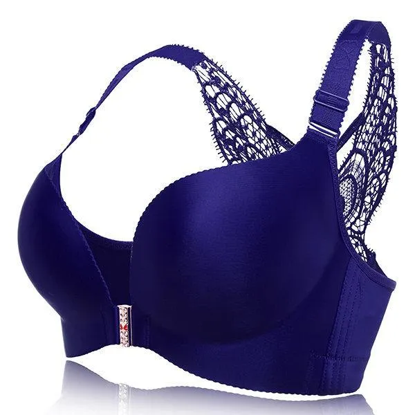 Beautiful Butterfly Back Wireless Front Closure Push Up Bras