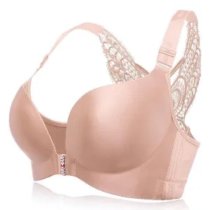 Beautiful Butterfly Back Wireless Front Closure Push Up Bras