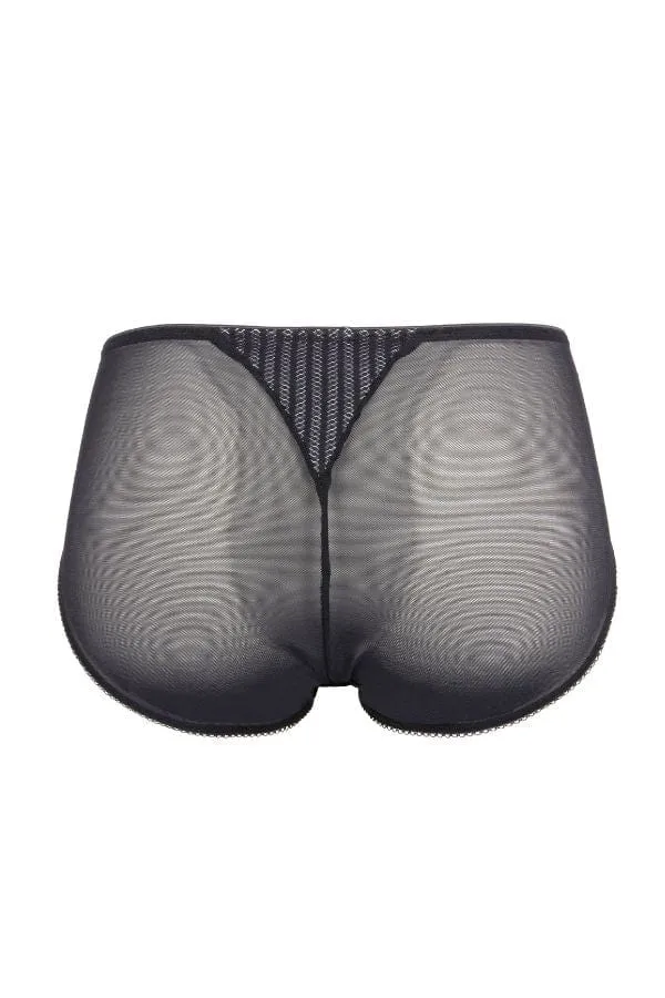 Beauty Stripe Deep Brief- Black