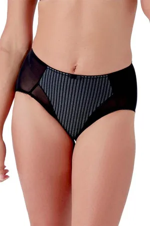 Beauty Stripe Deep Brief- Black
