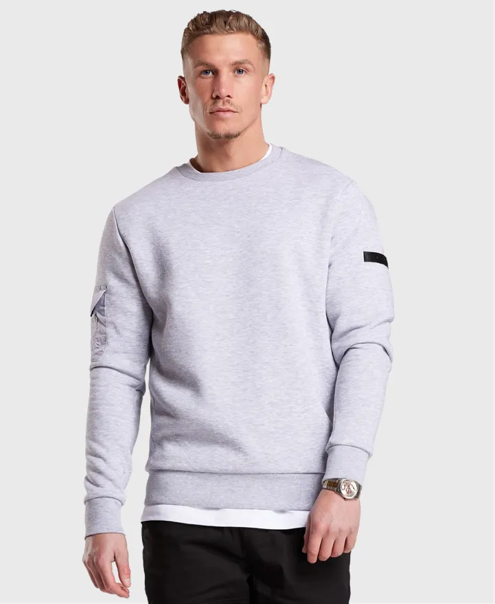 Bee Inspired Jordan Crewneck Sweatshirt Grey Marl