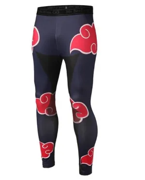 BJJ Rash Guard Men's Naruto 'Akatsuki' Leggings Compression Spats