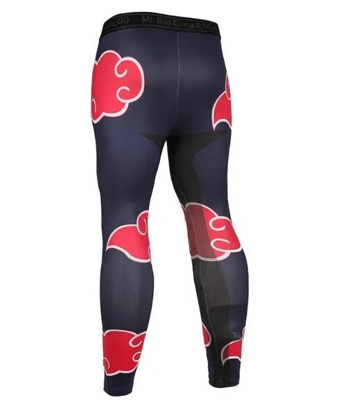 BJJ Rash Guard Men's Naruto 'Akatsuki' Leggings Compression Spats