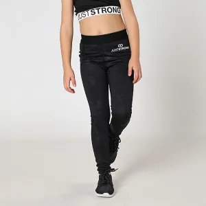 Black Camo Just Strong Kids Leggings