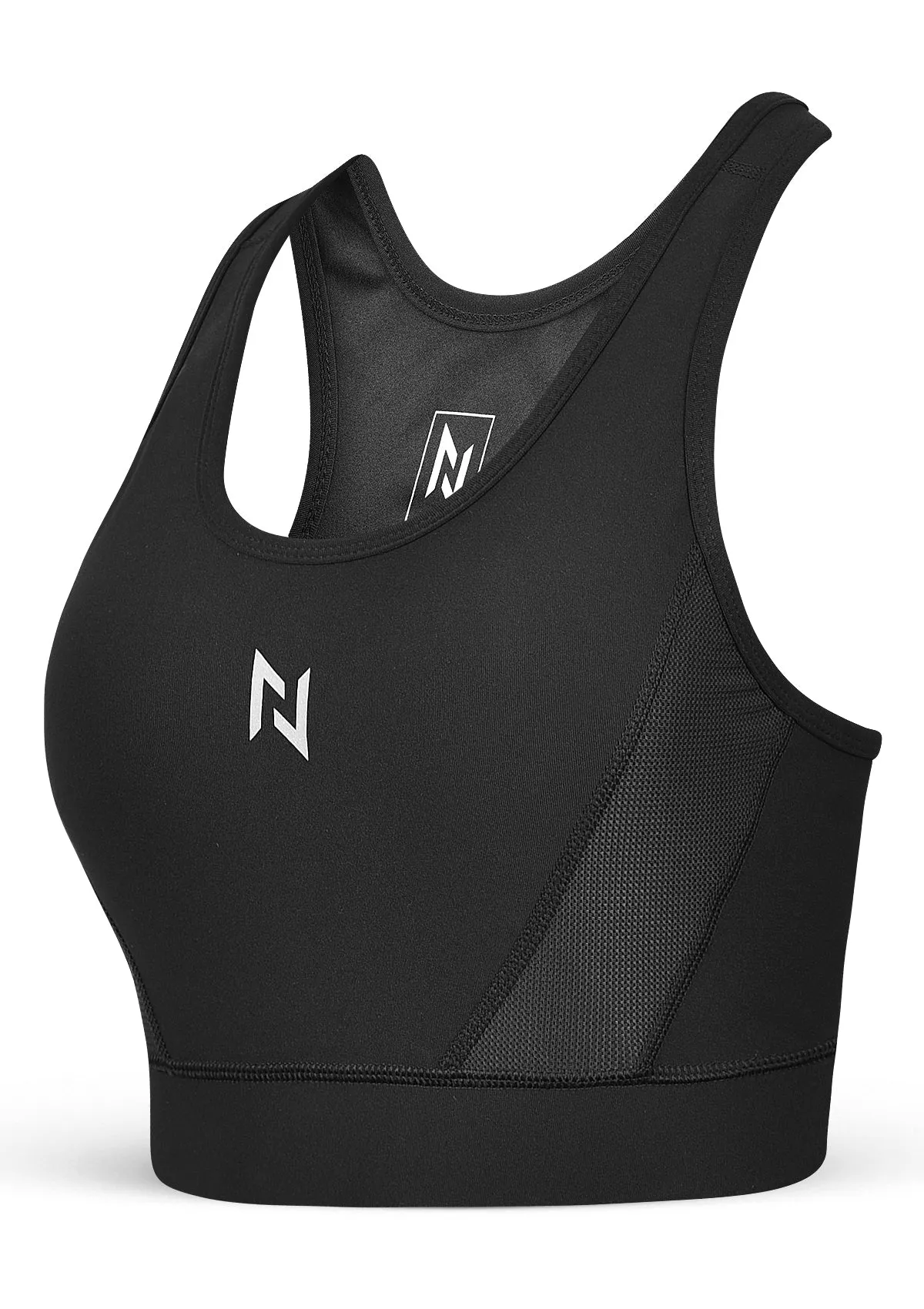 Black High Support Sports Bra