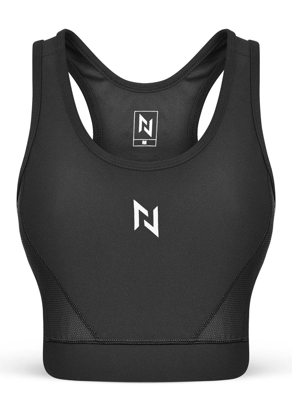 Black High Support Sports Bra
