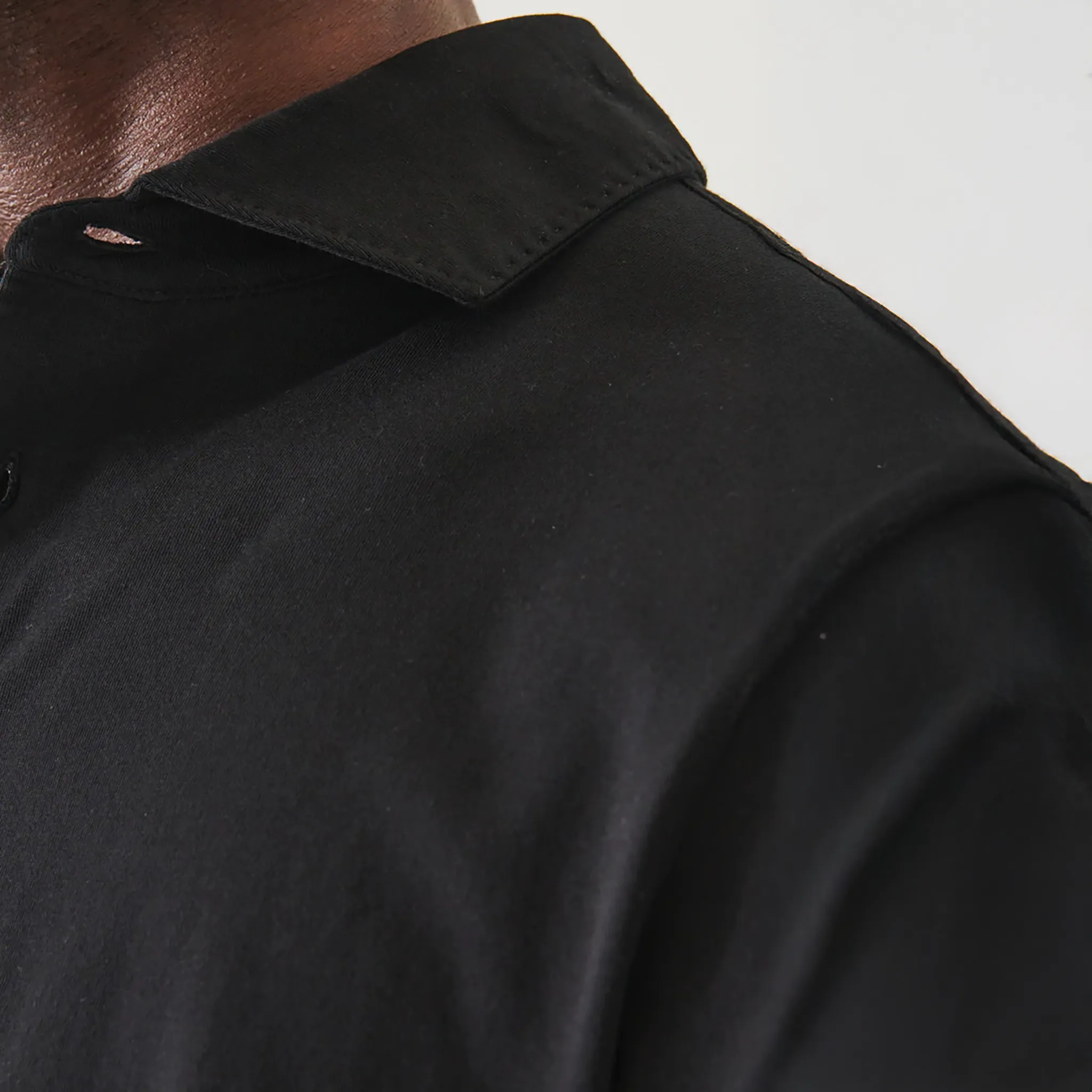 Black Iconic Pima Cotton Stretch Short Sleeve Polo - Patrick Assaraf