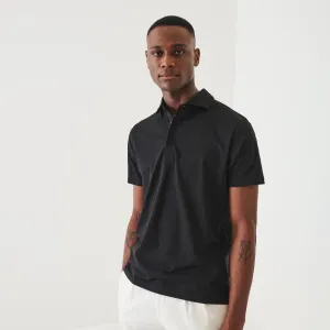Black Iconic Pima Cotton Stretch Short Sleeve Polo - Patrick Assaraf