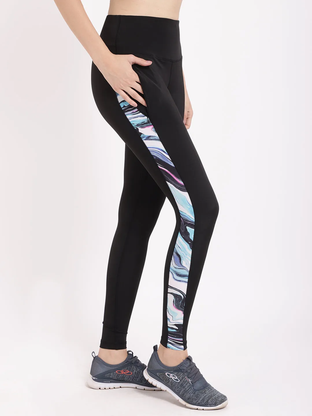 Black Marbling Summer Breeze Legging