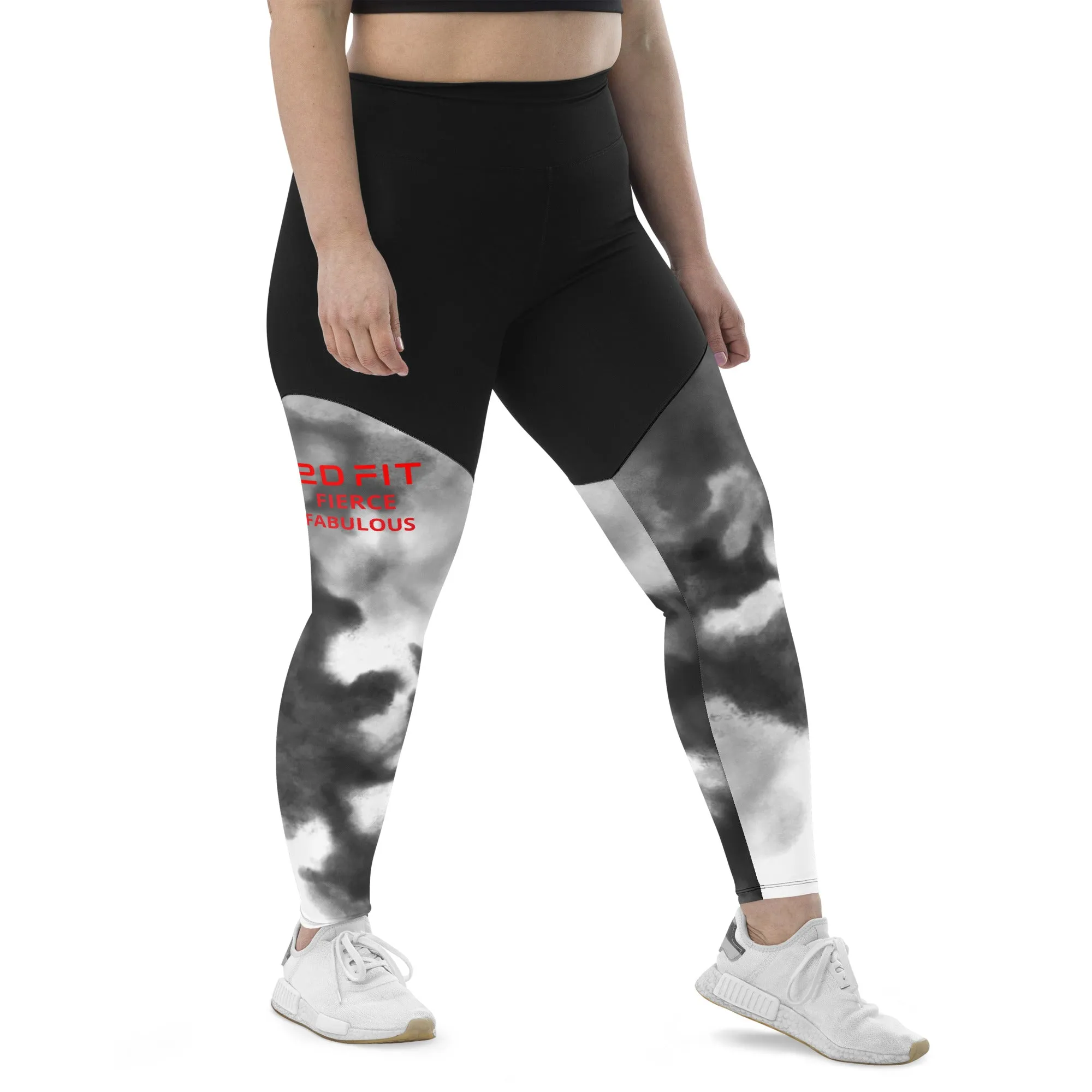 BLACK TYE DYE Sports Leggings