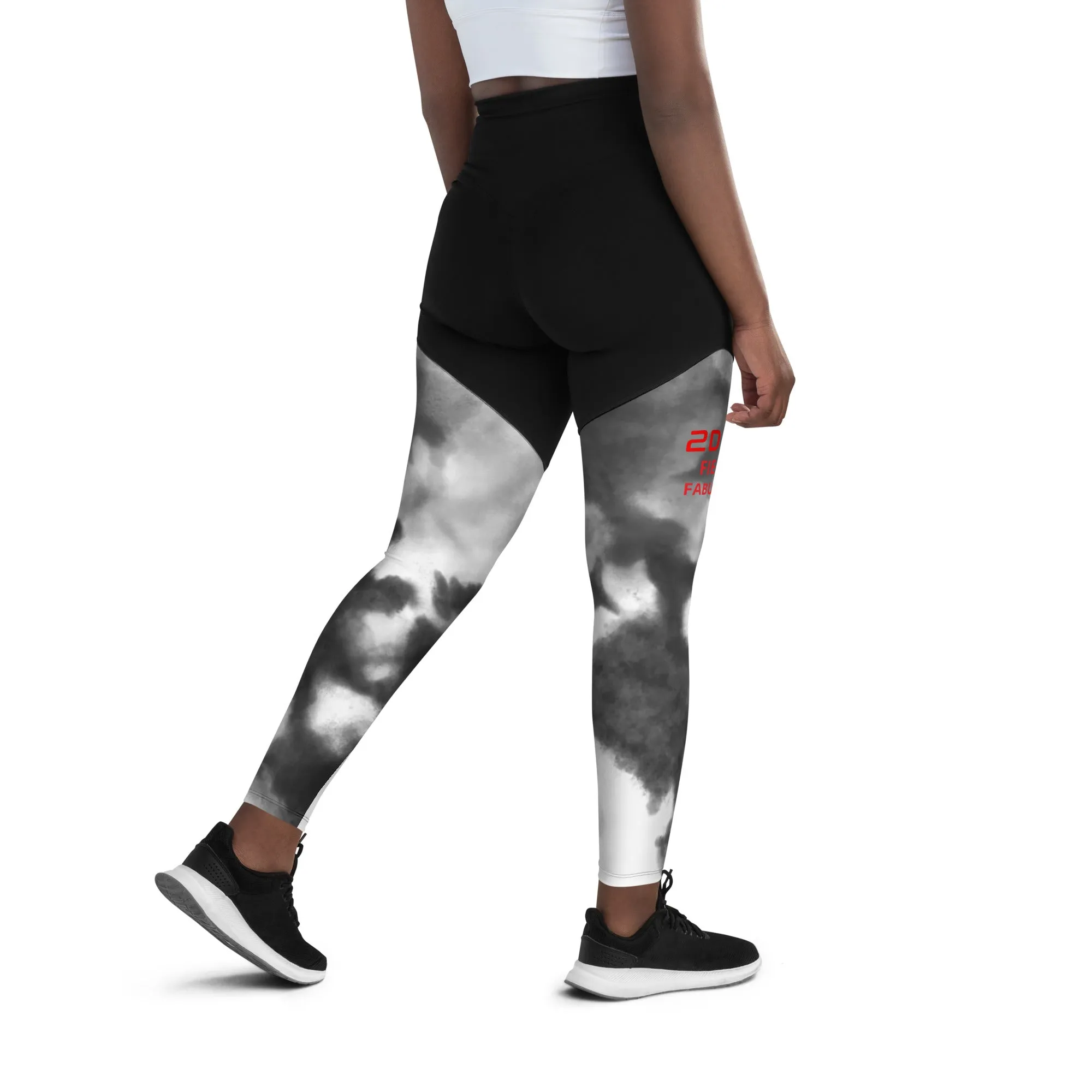 BLACK TYE DYE Sports Leggings
