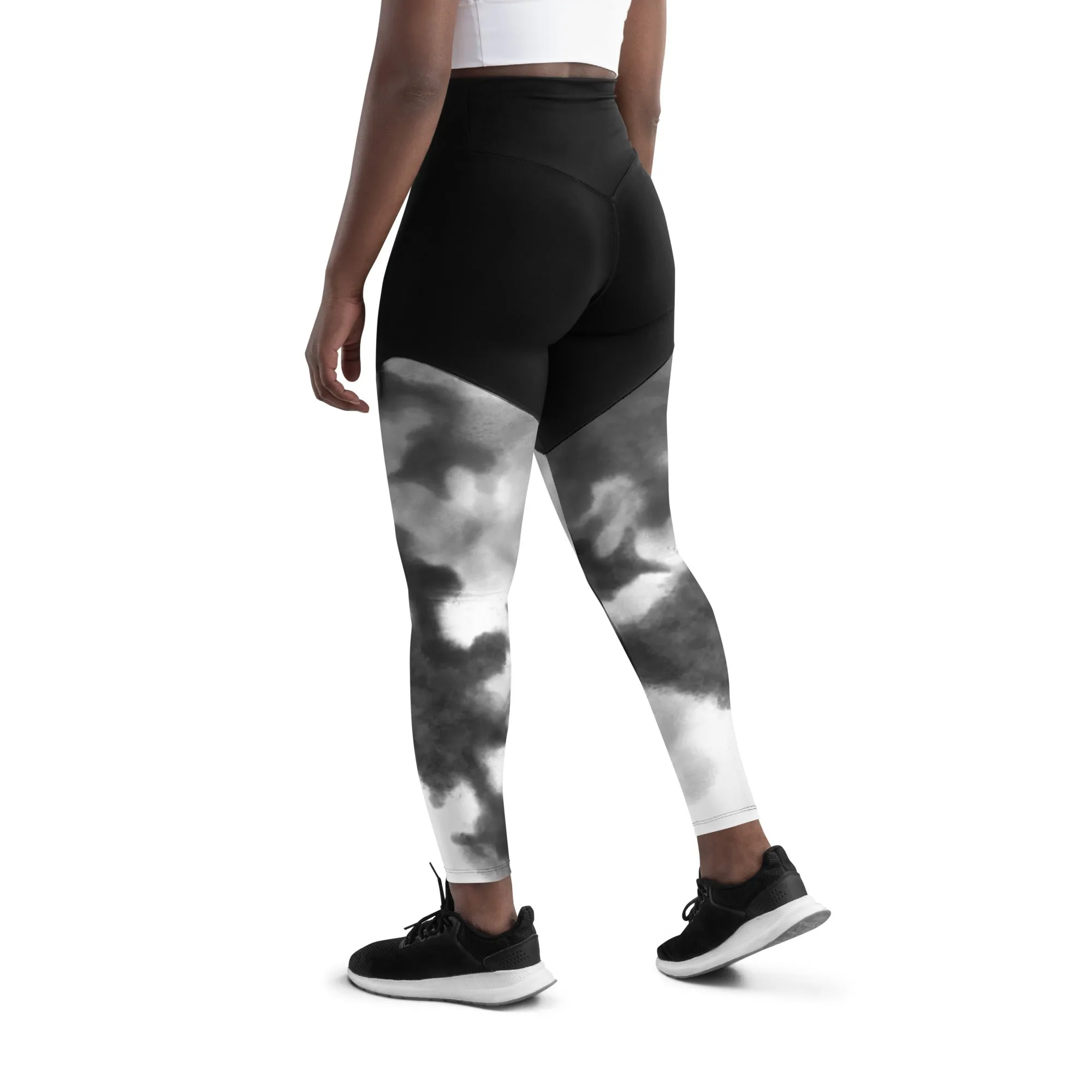 BLACK TYE DYE Sports Leggings