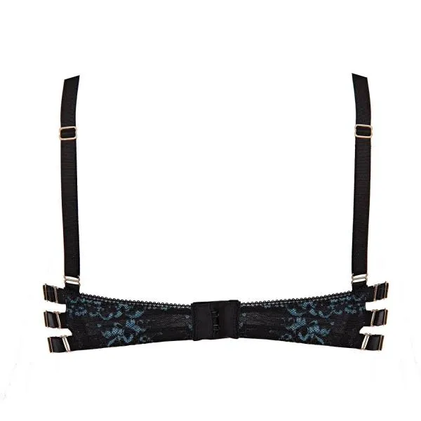 Black/Blue - Diana Bra with Adjustable Back -