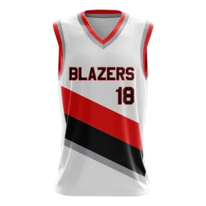 Blazers-Inspired Core Design Your Own Custom Basketball Singlet