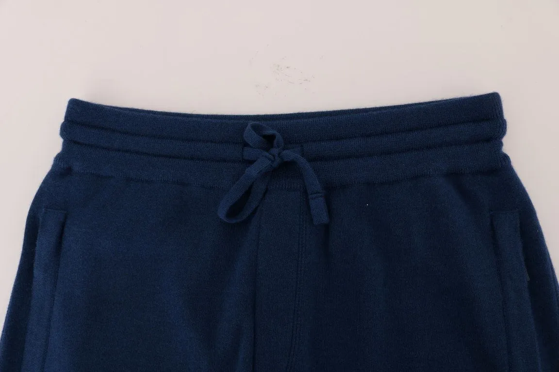 Blue Cashmere Gym Sport Pants