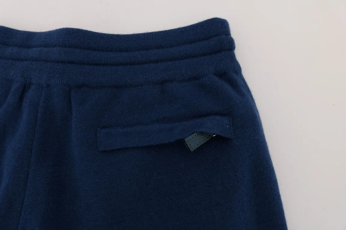 Blue Cashmere Gym Sport Pants