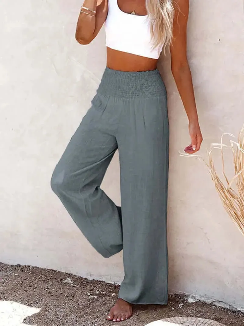 Boho Chic High-Waist Breezy Pants