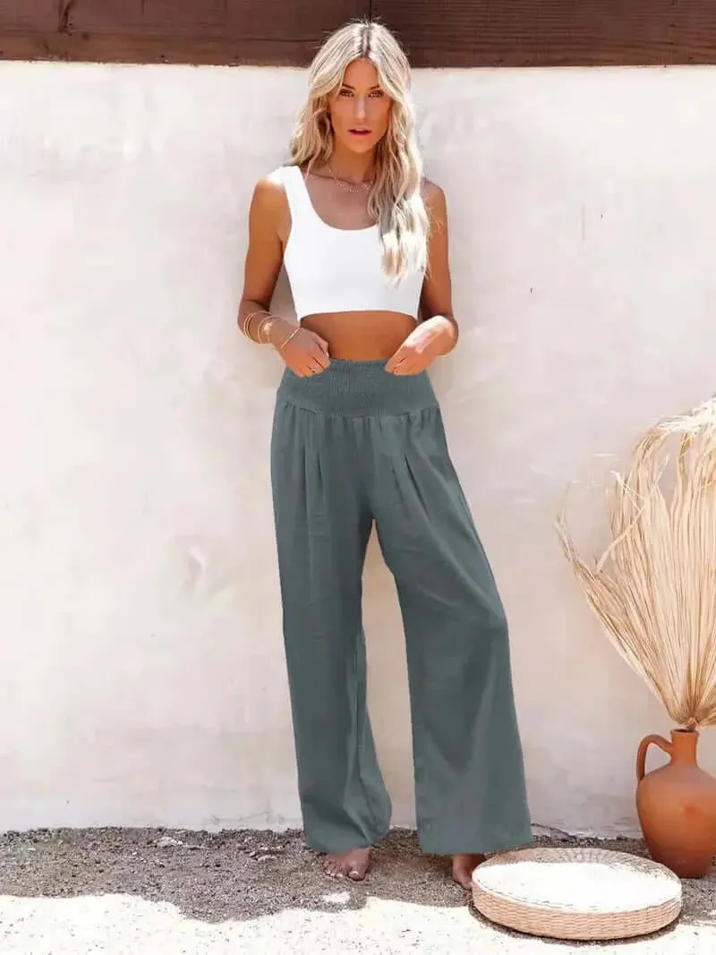 Boho Chic High-Waist Breezy Pants