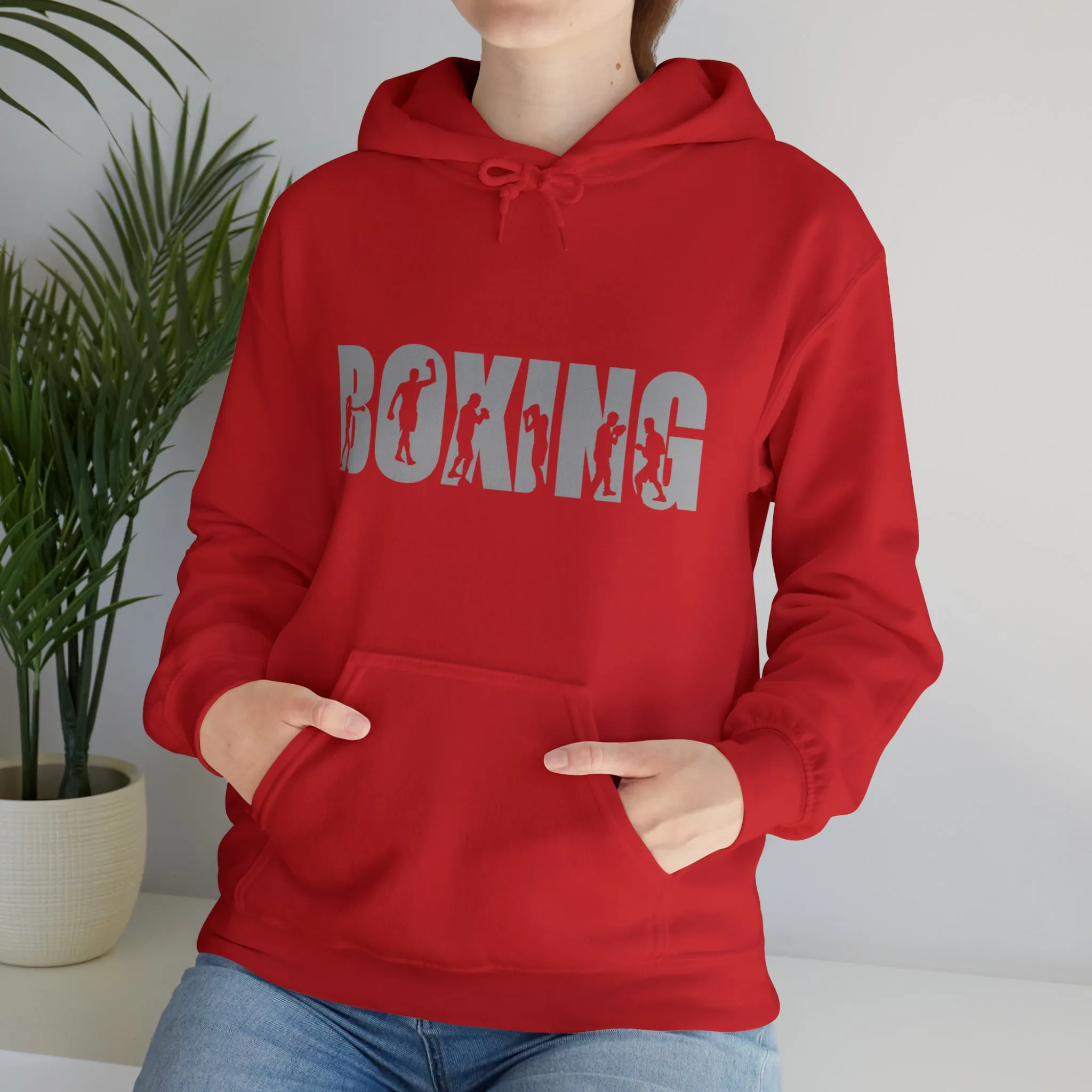Boxing Silhouette Sport | Unisex Hooded Hoodie Sweatshirt | Embrace Your Vibe