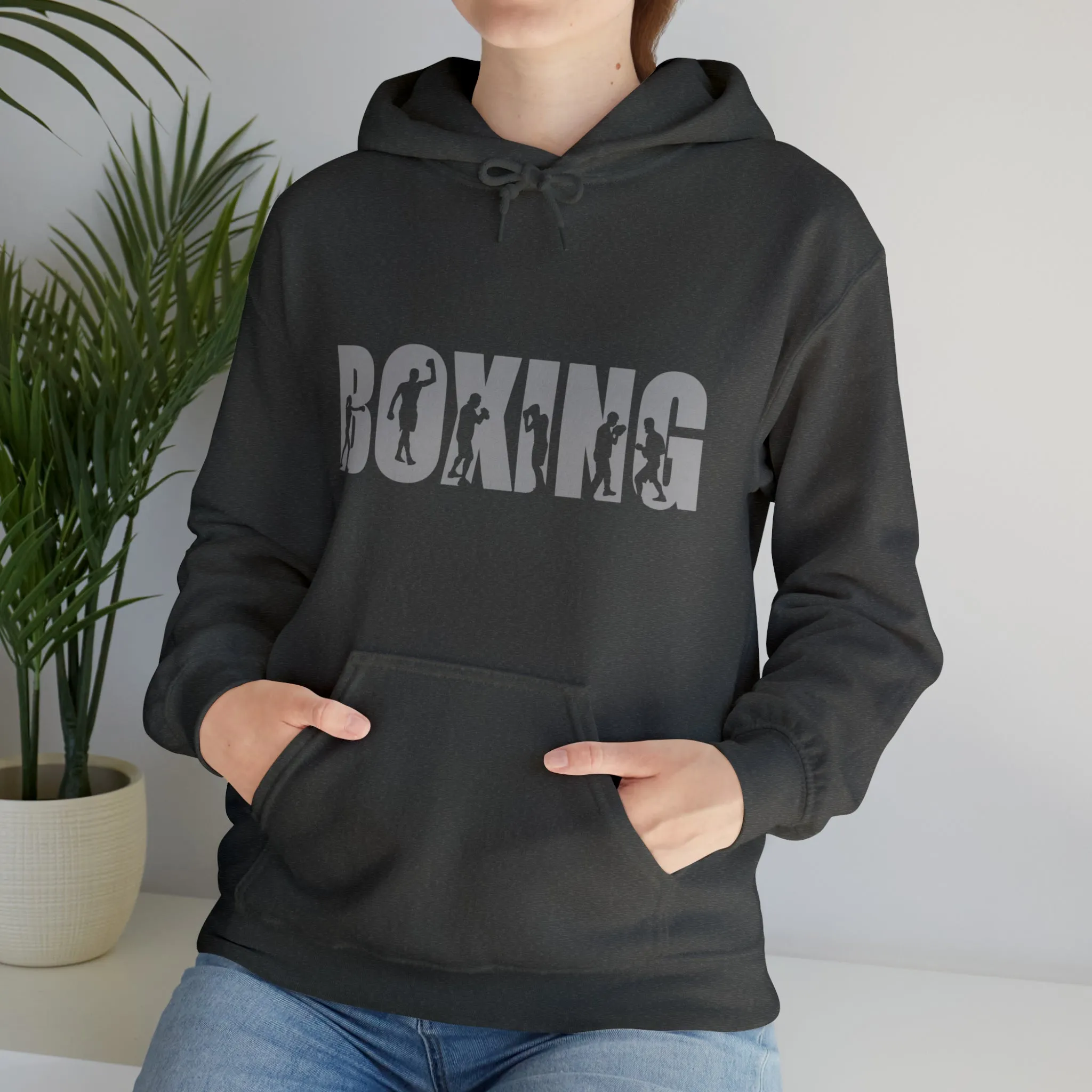 Boxing Silhouette Sport | Unisex Hooded Hoodie Sweatshirt | Embrace Your Vibe