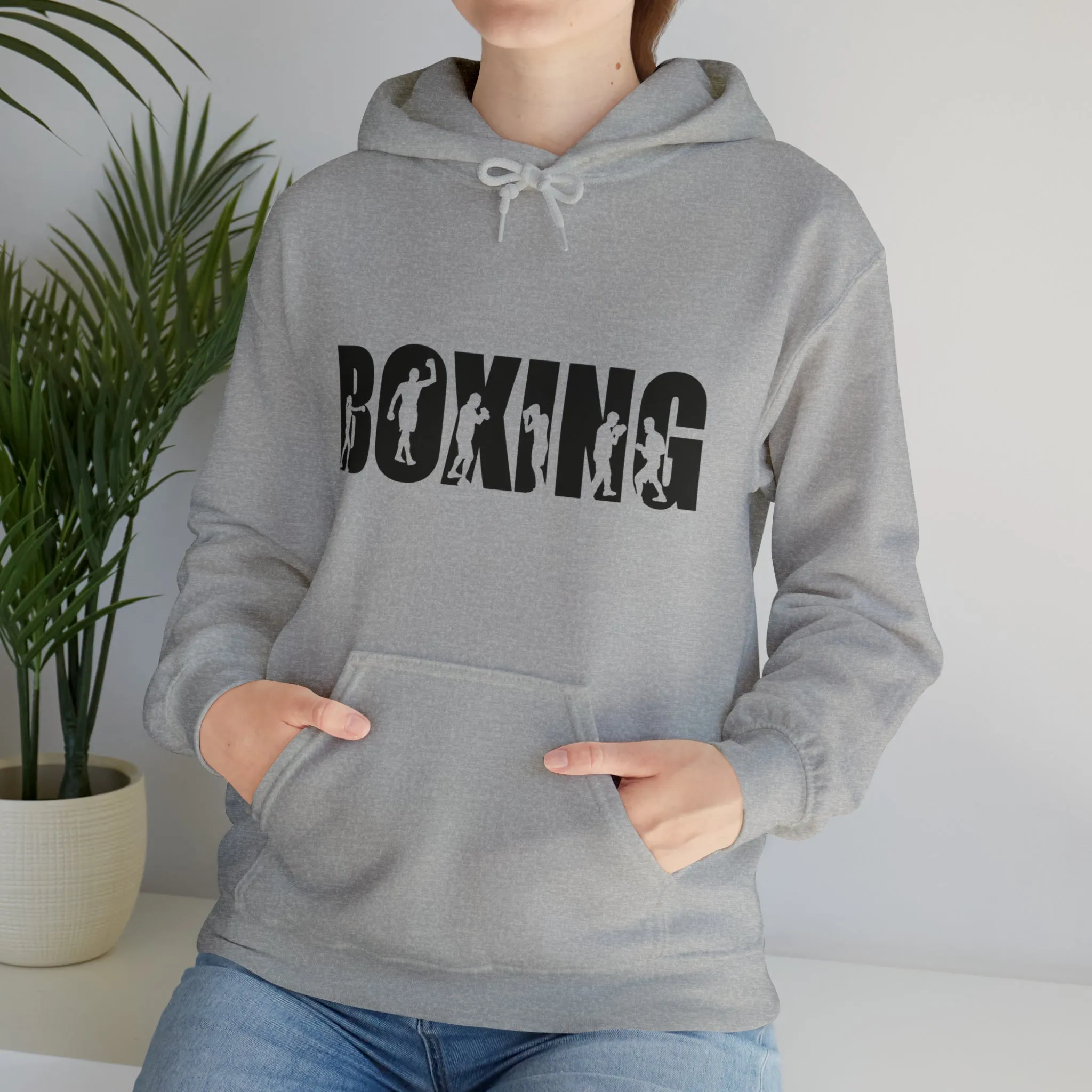Boxing Silhouette Sport | Unisex Hooded Hoodie Sweatshirt | Embrace Your Vibe