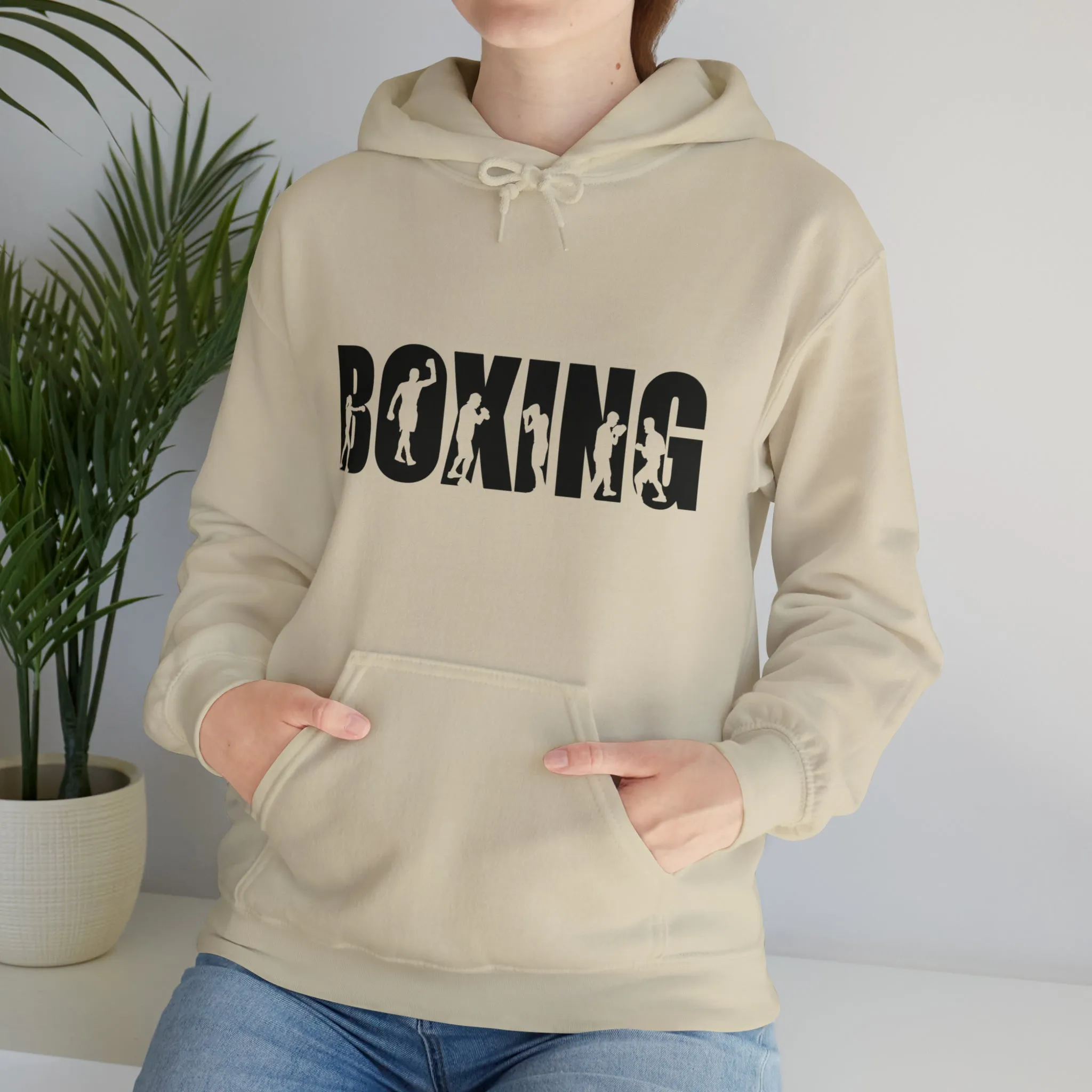 Boxing Silhouette Sport | Unisex Hooded Hoodie Sweatshirt | Embrace Your Vibe