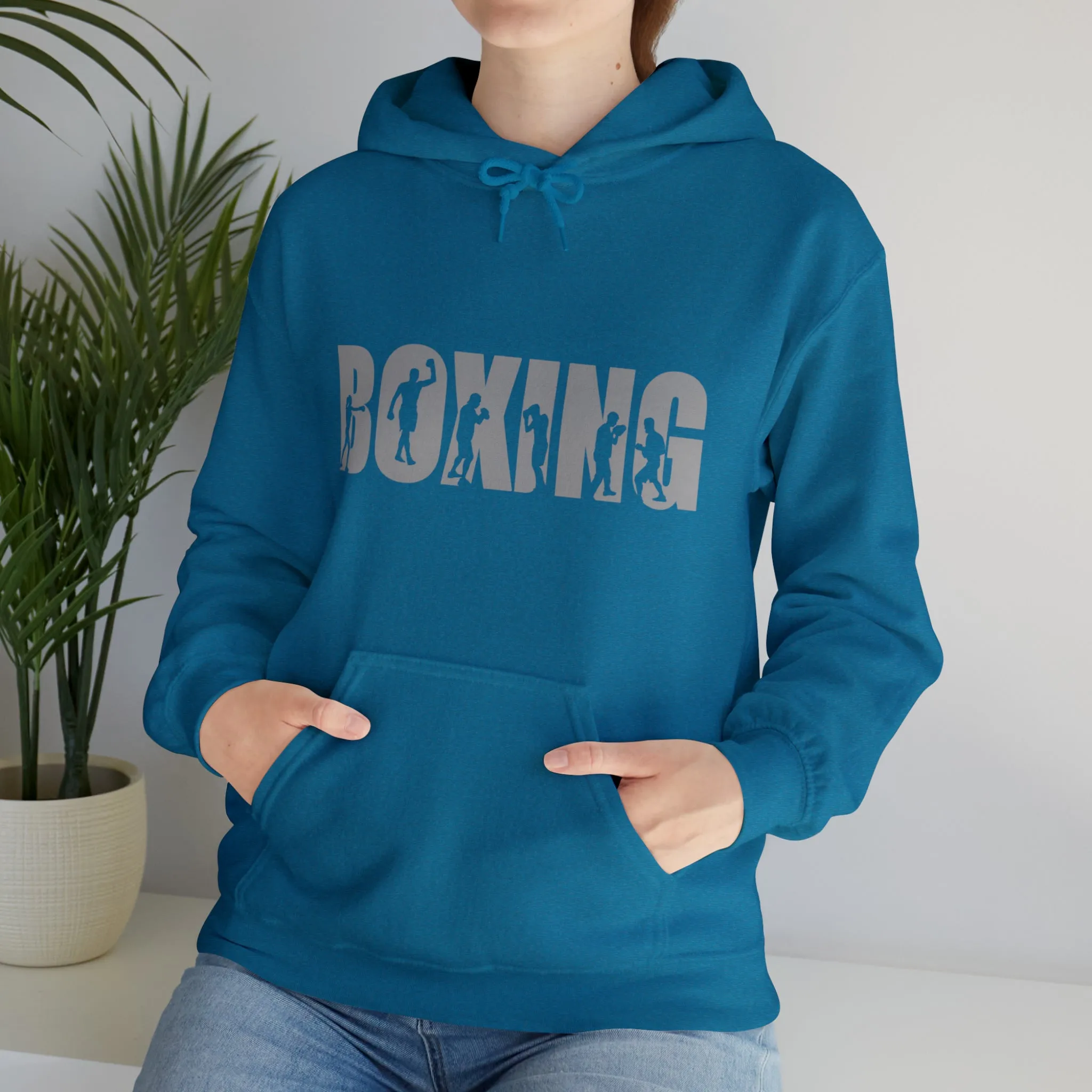 Boxing Silhouette Sport | Unisex Hooded Hoodie Sweatshirt | Embrace Your Vibe