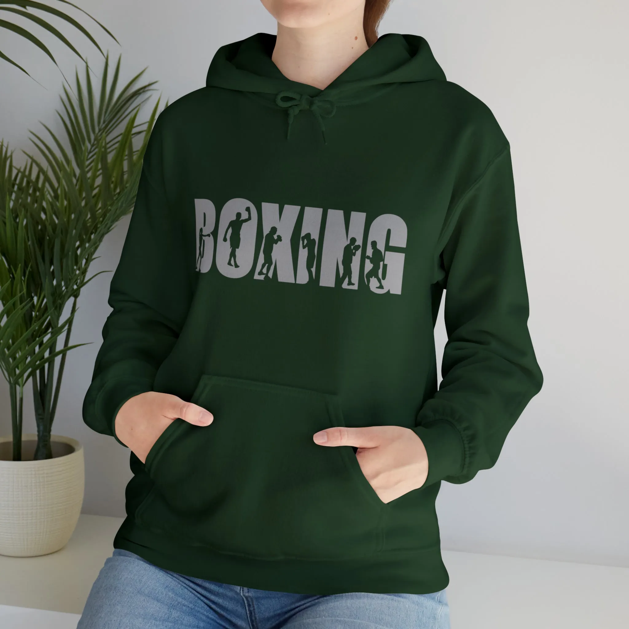 Boxing Silhouette Sport | Unisex Hooded Hoodie Sweatshirt | Embrace Your Vibe