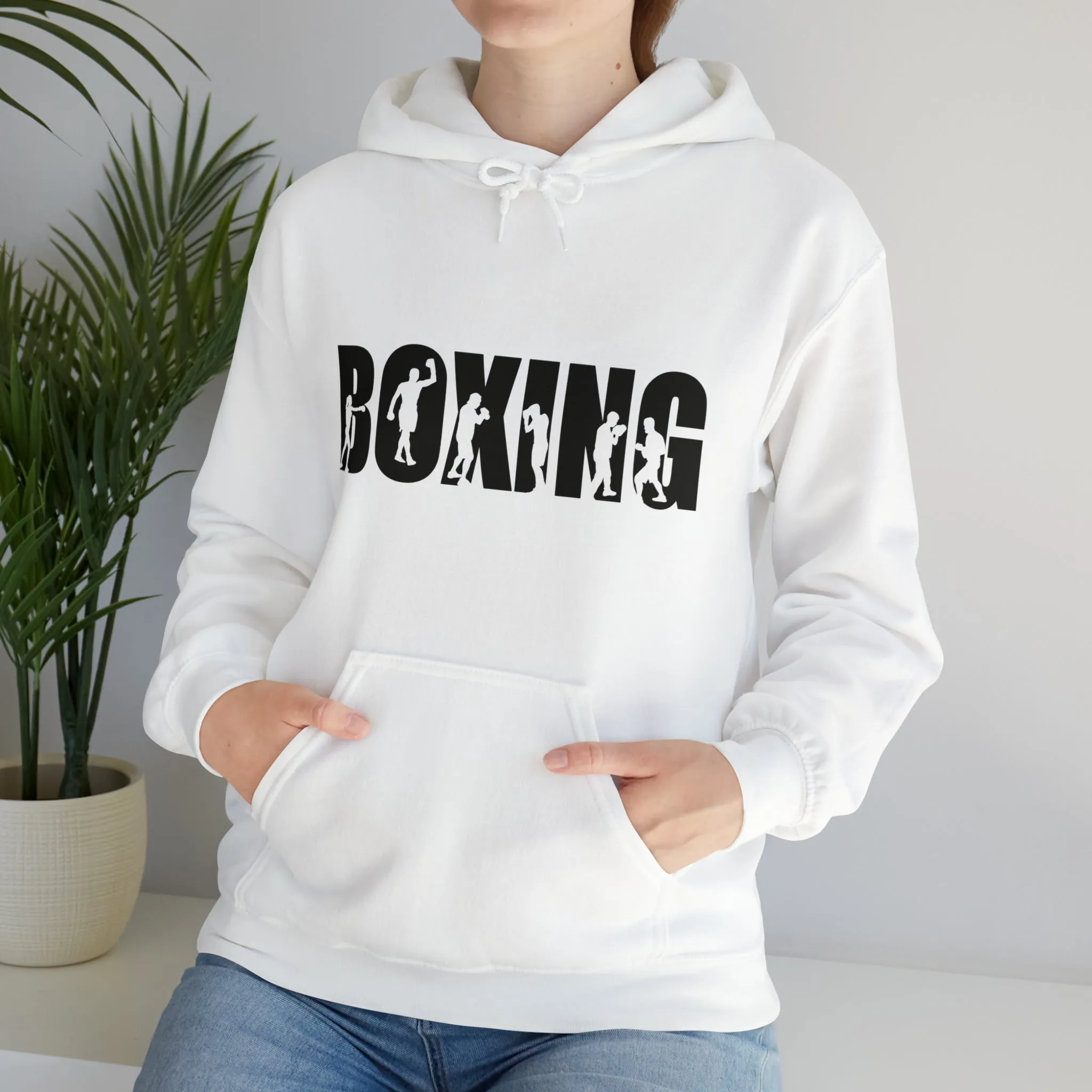 Boxing Silhouette Sport | Unisex Hooded Hoodie Sweatshirt | Embrace Your Vibe