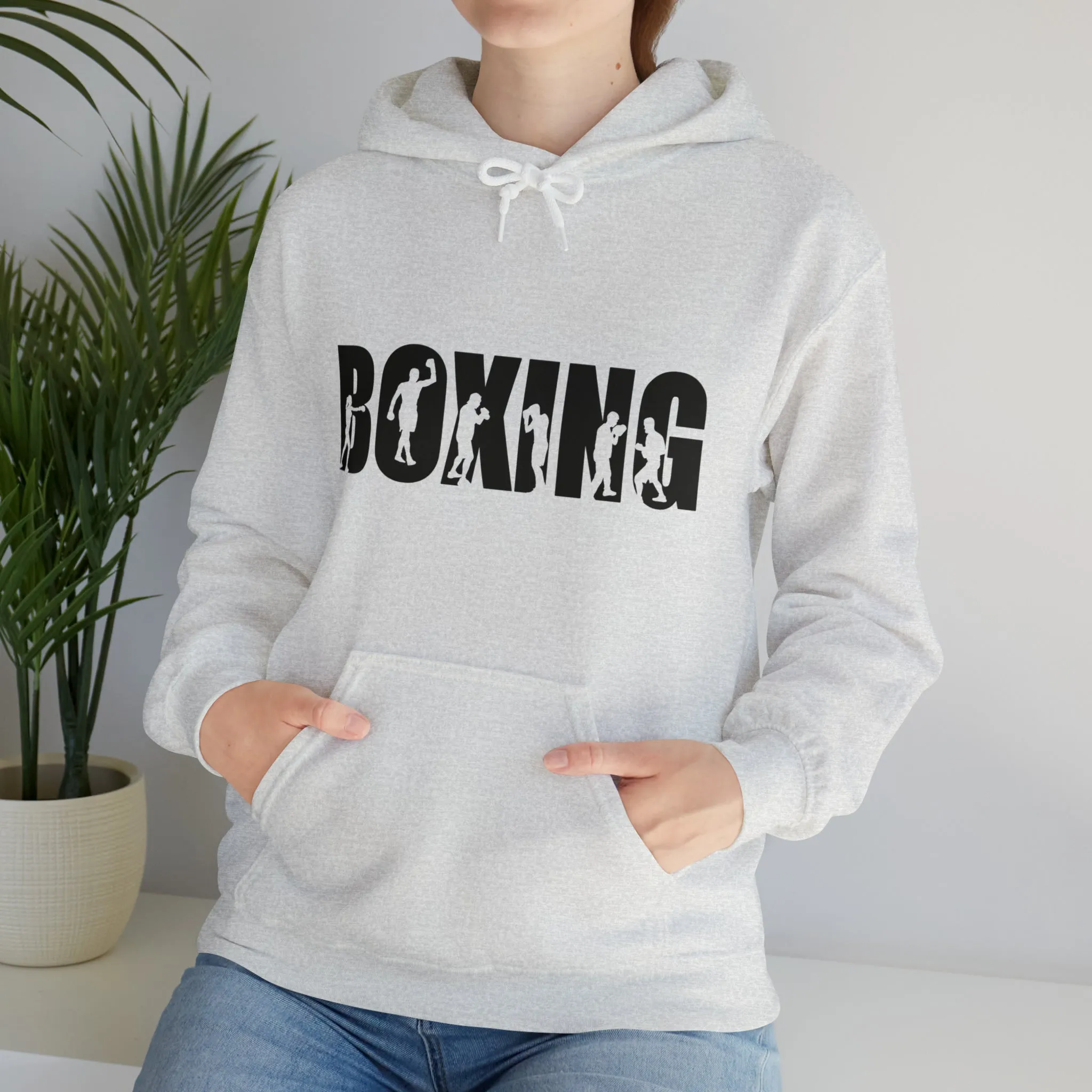 Boxing Silhouette Sport | Unisex Hooded Hoodie Sweatshirt | Embrace Your Vibe
