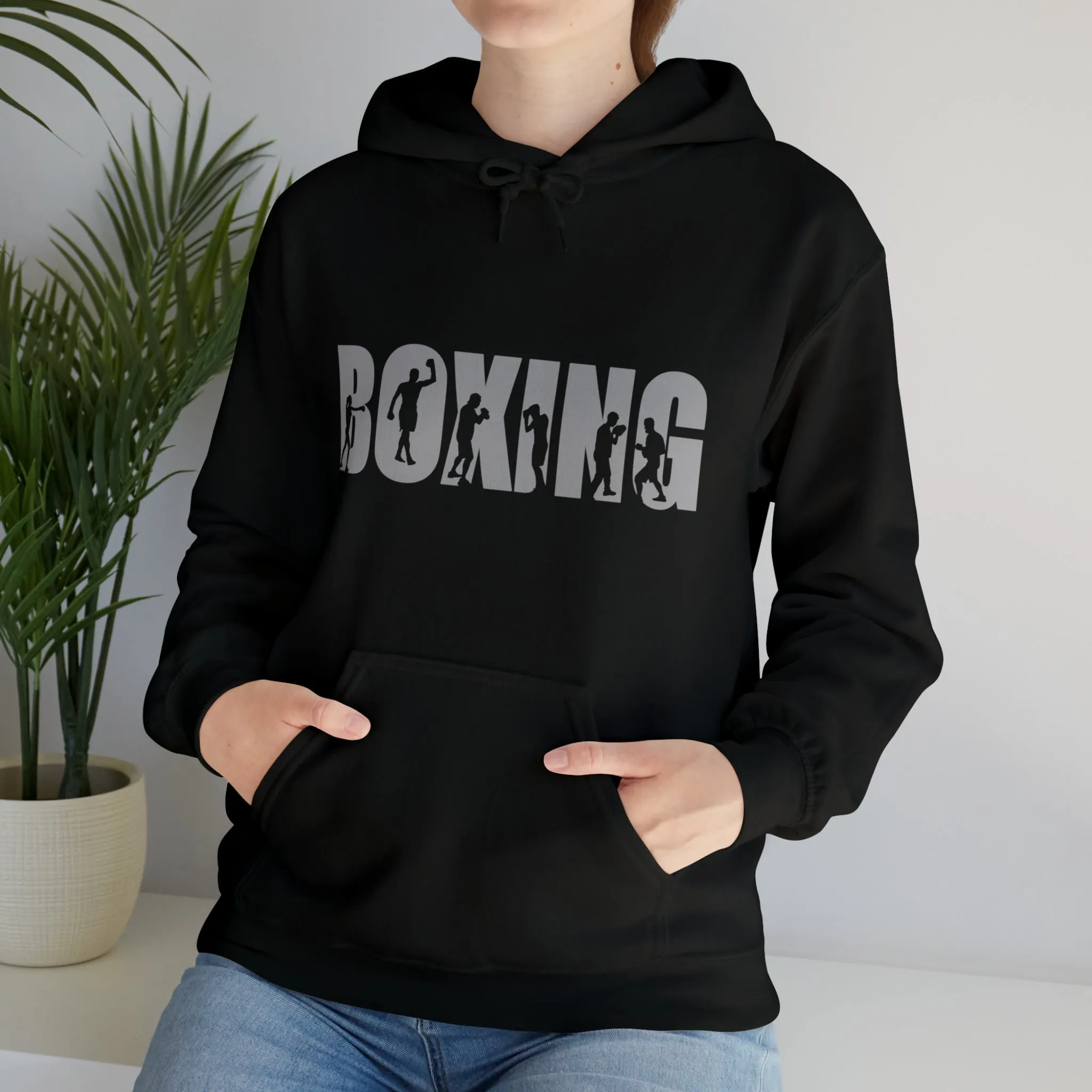 Boxing Silhouette Sport | Unisex Hooded Hoodie Sweatshirt | Embrace Your Vibe