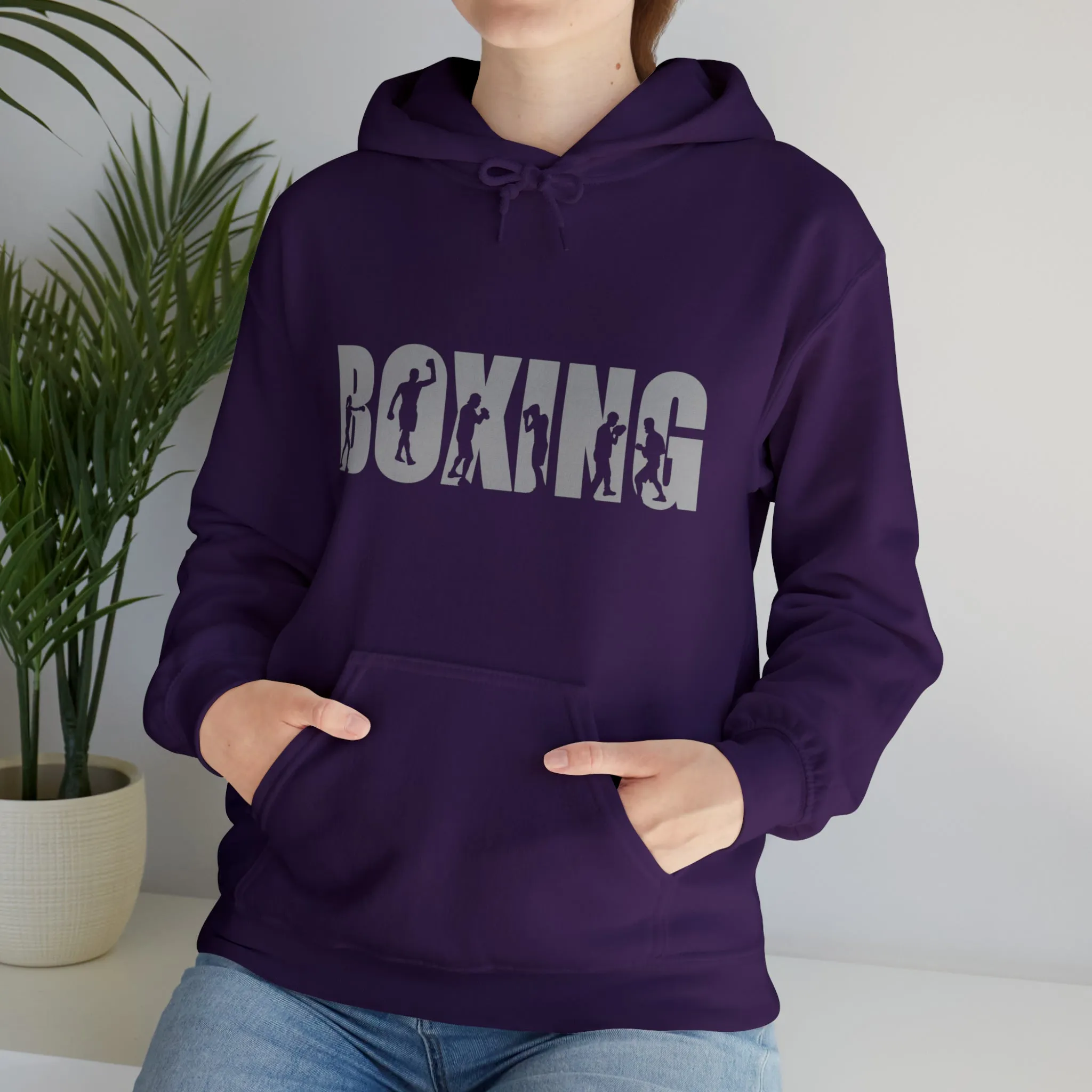 Boxing Silhouette Sport | Unisex Hooded Hoodie Sweatshirt | Embrace Your Vibe