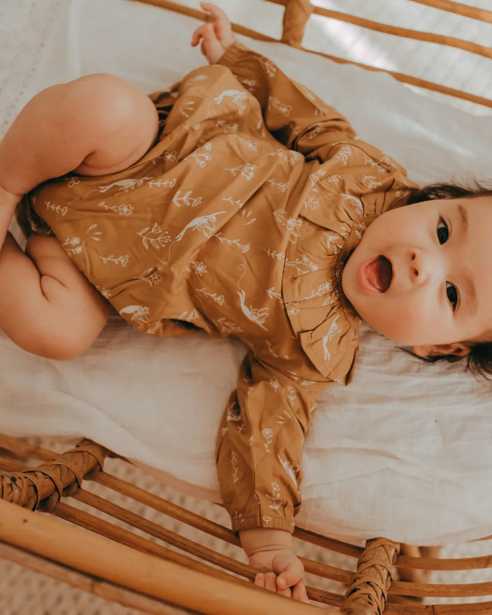 Brown Fairy Print Romper