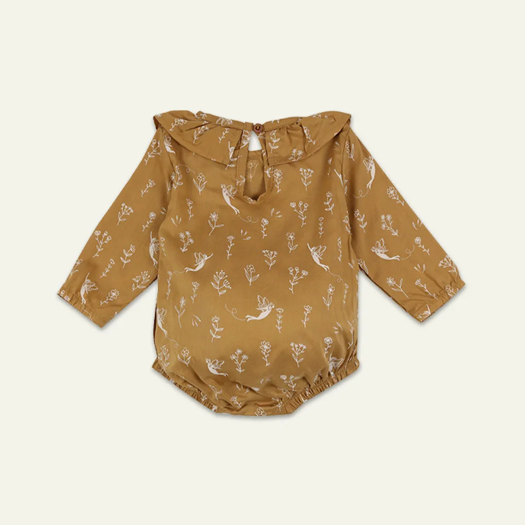 Brown Fairy Print Romper