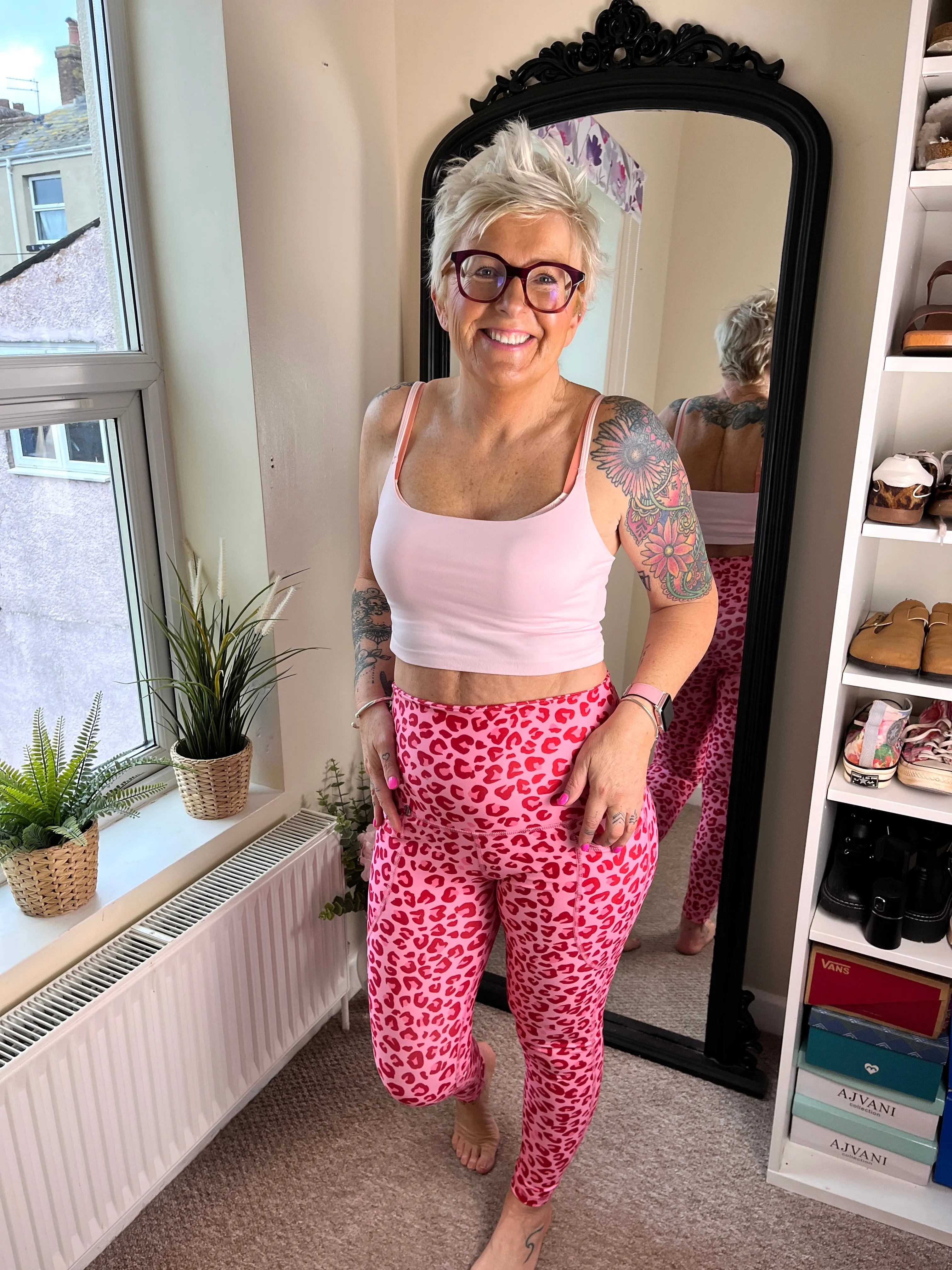 Bubble Gum Leopard Print 2 Pocket Full Leggings