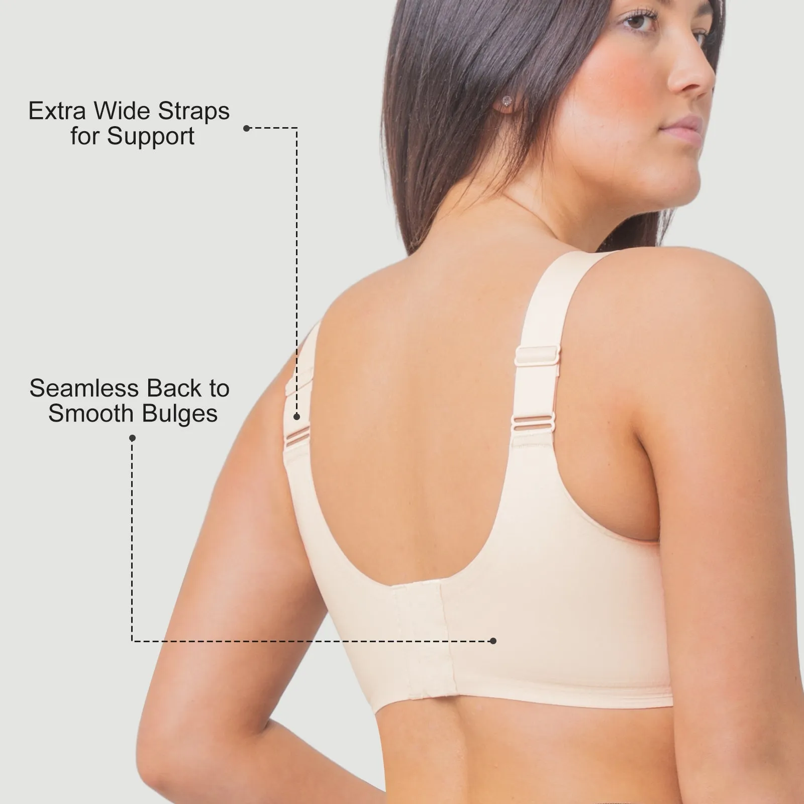 BULGEnator Comfort High Support Push In Wireless Bra