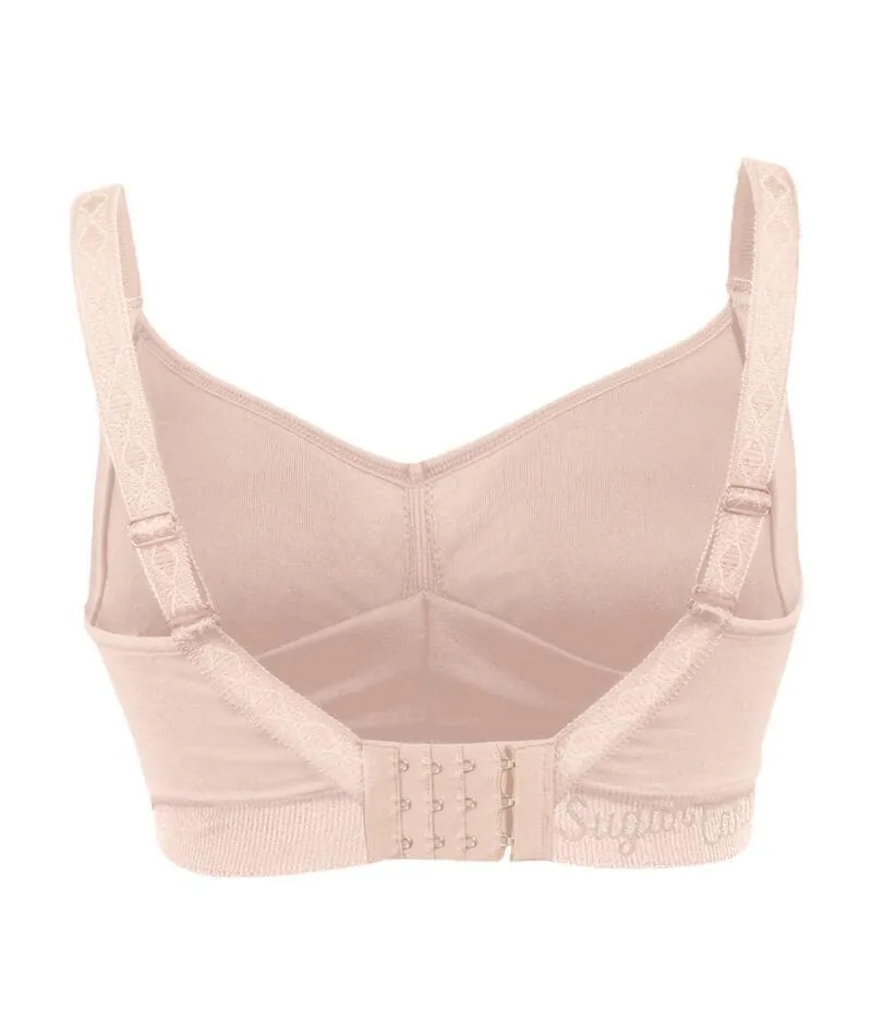 Cake Maternity Popping Candy Fuller Bust Seamless F-Hh Cup Wire-Free Nursing Bra - Nude