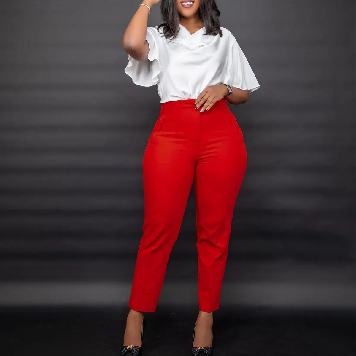 Camilla High-Waisted Tailored Cropped Pants