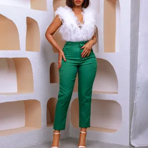 Camilla High-Waisted Tailored Cropped Pants